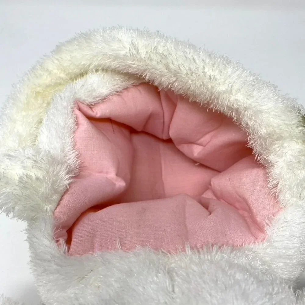 Vintage NWT Target 2003 Plush White Pink Lamb Easter Basket